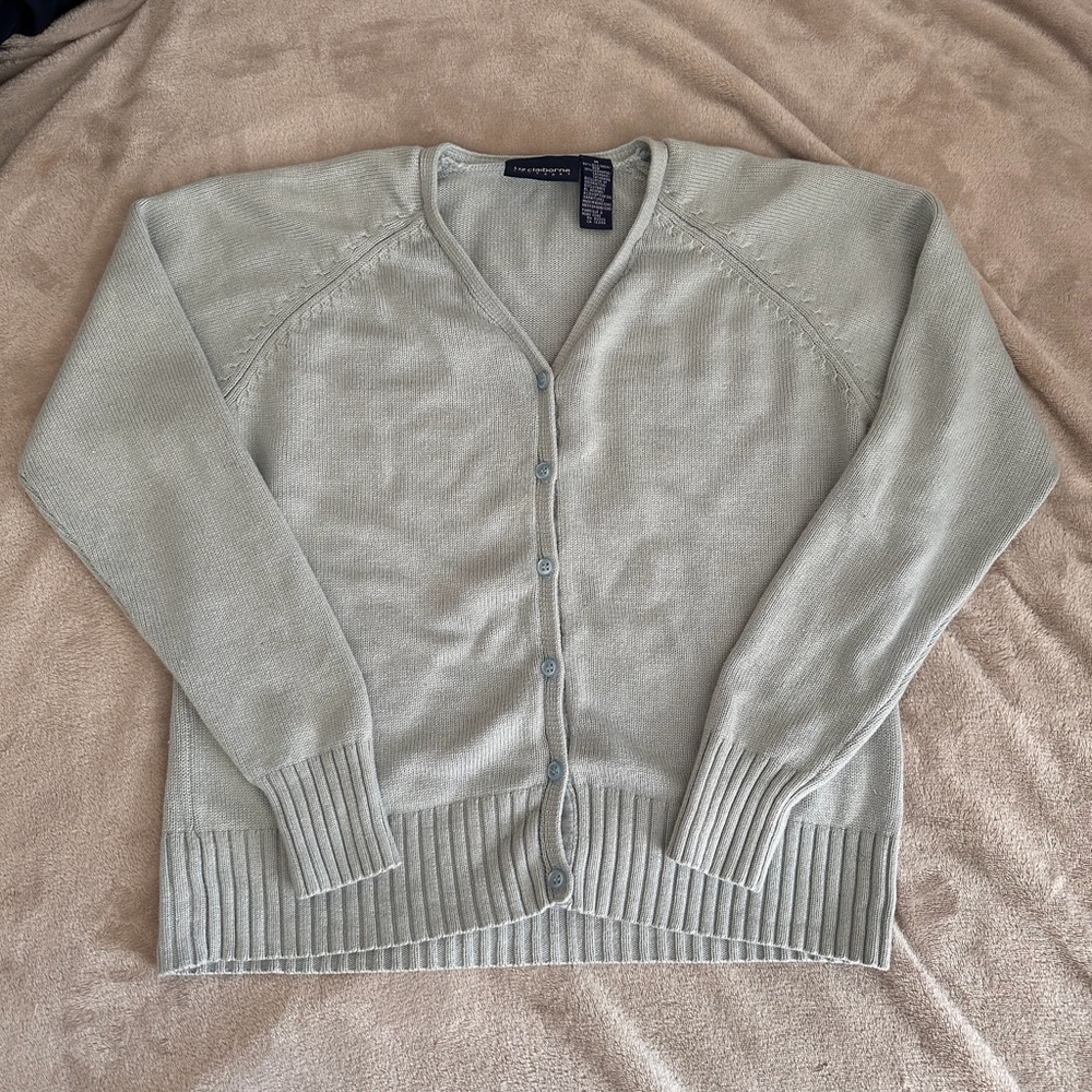 Liz Claiborne Soft Gray Cardigan Sweater